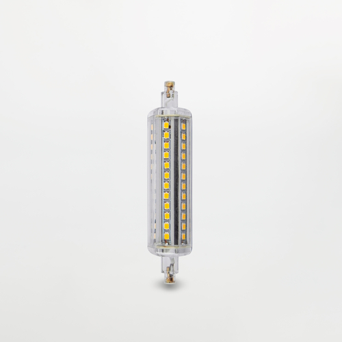 Lampadina LED 10W · Attacco R7s · Esagonale · Bianco Caldo 3.000°K · IP20 · Linea Lunga 118mm