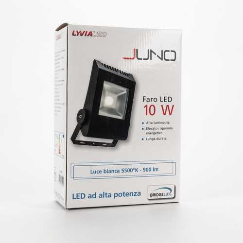 Faro LED 10W · Luce Bianca 5.500°K · Lunga Durata · Risparmio Energetico · Alta Luminosità