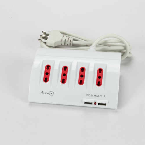 Multipresa da Tavolo · Schuko · USB · Interrutore ON/OFF · Protezione Sovraccarichi
