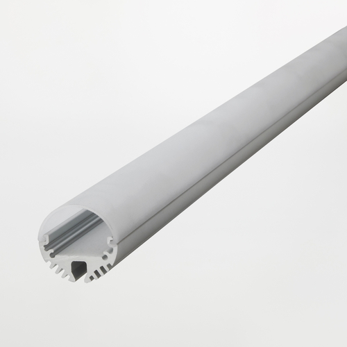 Profilo in Alluminio · Tondo · A Sospensione · 2m · Sezione Ø 25,9mm · Con diffusore satinato