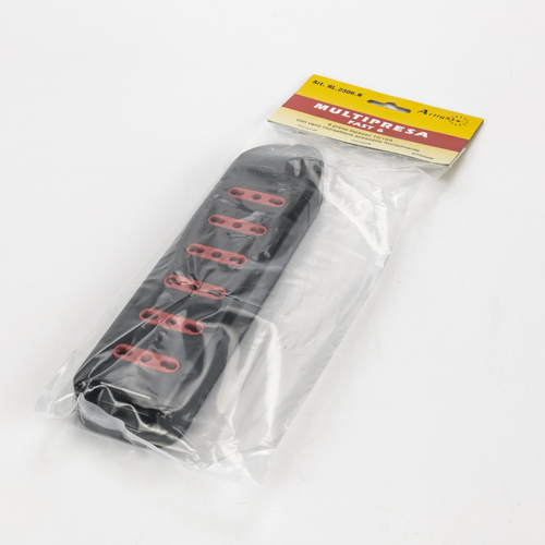 Multipresa Serie Fast · 6 Prese · Senza Cavo di Alimentazione · Colore Nero