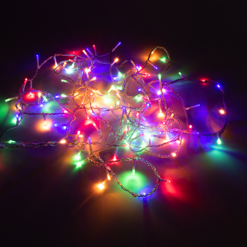 Luci di Natale · Luci Pazze LED · 120 LED Multicolor · Per Esterno · Cavo Trasparente · 13 m