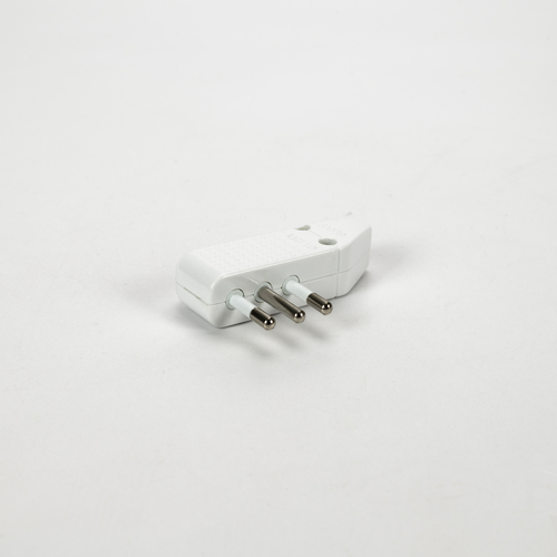 Spina Reversibile · 10A · 2P+T · In Policarbonato · Colore Bianco