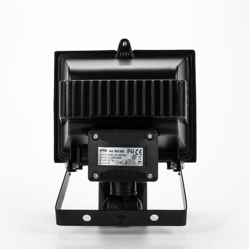 Proiettore Ecoalogeno · Con Rilevatore di Presenza · Alluminio Pressofuso · 180° · Copertura 12m