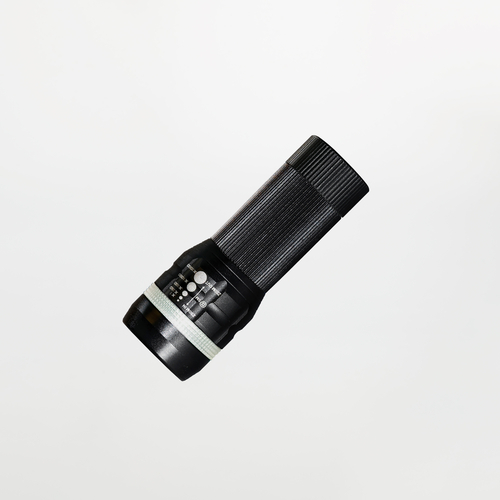 Torcetta LED · In Alluminio · Zoom da 1x a 2000x per Fascio Luminoso · Lampeggio di Emergenza