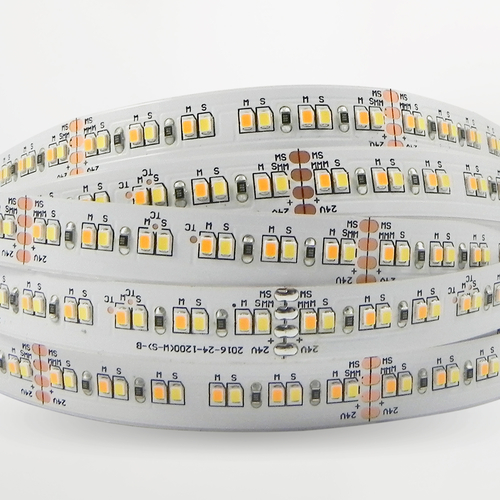 Striscia LED flessibile per cambio tonalità bianco · Per interno · 24V DC · Bobina 5m