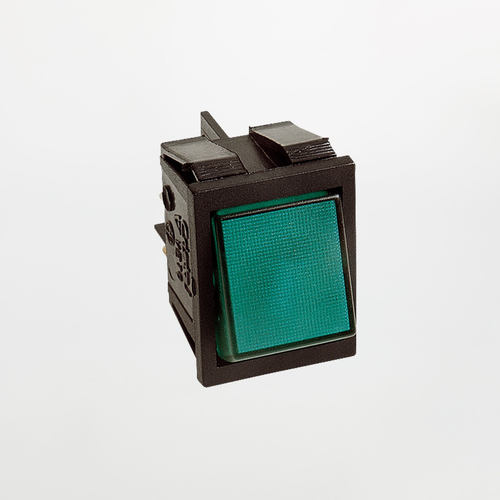 Interruttore Bipolare Luminoso Cristal · Verde · 16A · Interruttore per Elettrodomestici