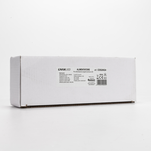Alimentatore Compatto per Strisce LED · 24V · 200W · Per Interno IP20 · Classe II SELV