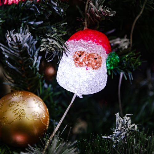 Collana Luminose · 10 facce Babbo Natale · Materiale Plastico EVA · LED Bianchi · Luci di Natale