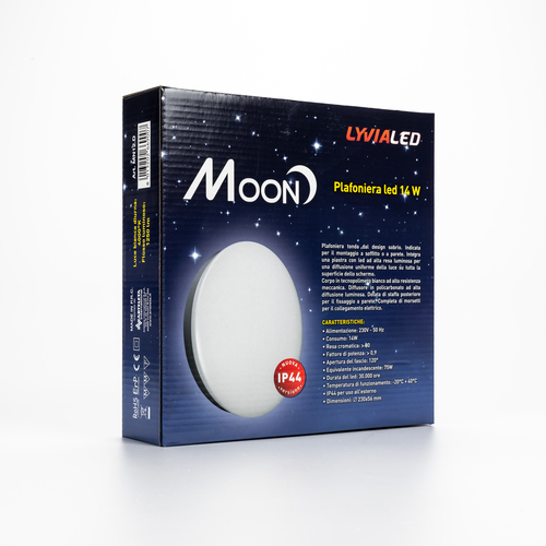 Plafoniera LED · 15W · Tonda · Bianco Diurno · 4000K · IP44