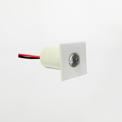 Mini faretto LED da incasso · Corpo Verniciato Bianco · Quadrato · Bianco Caldo 3.000°K