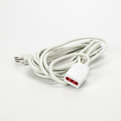 Prolunga Lineare · 5 metri · Spina e Presa 10A · Colore bianco · Potenza Max 2000W