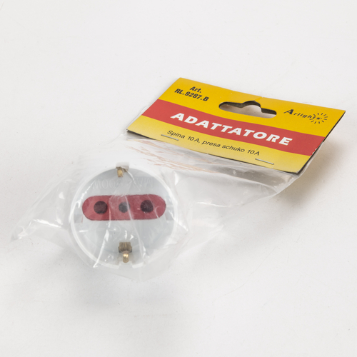 Adattatore Schuko  · 10A · Colore Bianco