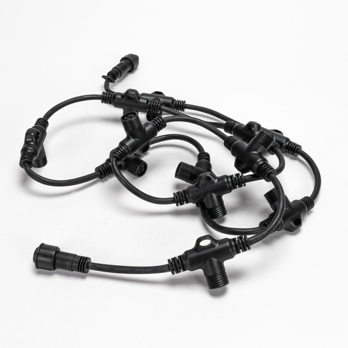 Cavo Portante N° 12 innesti · Per Estensione Serie Joy Light LED · Cavo Nero