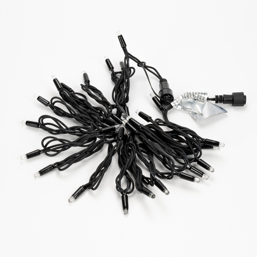 Luci di Natale Lampeggianti · Stringa Luminosa 40 LED Bianco Puro · Per esterno · Cavo Nero