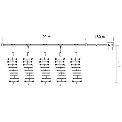 Luci di Natale · Effetto Stelle Cadenti · Tenda a Caduta · Bianco Puro · Per Esterno e Interno