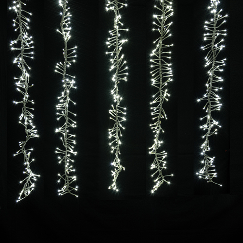 Luci di Natale · Effetto Stelle Cadenti · Tenda a Caduta · Bianco Puro · Per Esterno e Interno