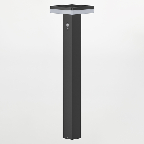 Luce da Giardino LED · Con Pannello Solare · H = 84 cm · Bollard con Rilevatore Presenza e Sensore Crepuscolare