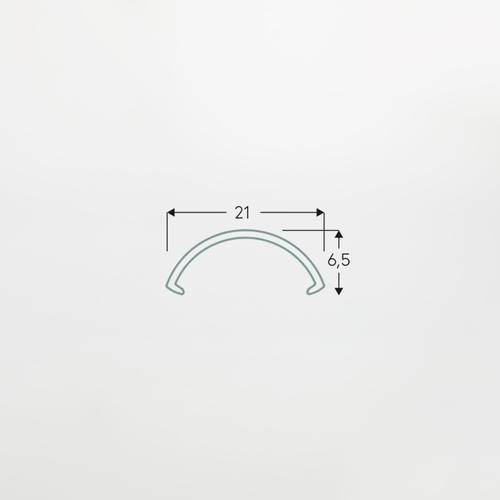 Diffusore L=2M · Trasparente · Per Profili PA.284