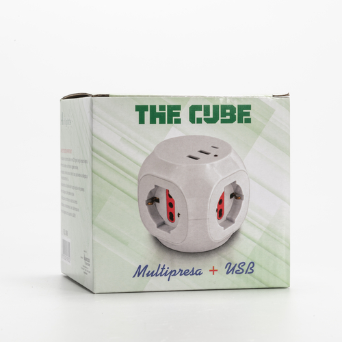 Multipresa Cubica · 1 USB-C · 2 USB-A · 3 Prese Universali · Bipasso 10/16A · Interruttore ON/OFF