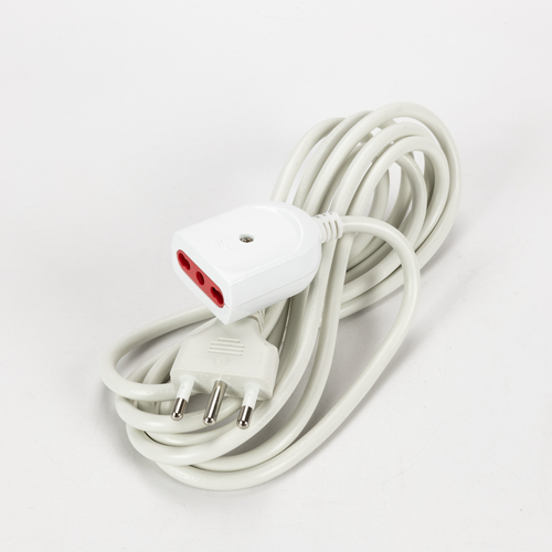 Prolunga Lineare · 3 metri · Spina e Presa 16A · Colore Bianco · Carico Max 3500W