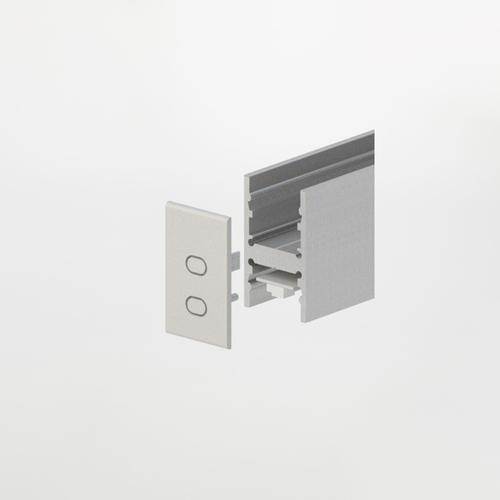 Set N°1 tappo Sfondabile + N°1 Tappo Cieco · In Plastica · Per profilo a Bi-Emissione PA.416