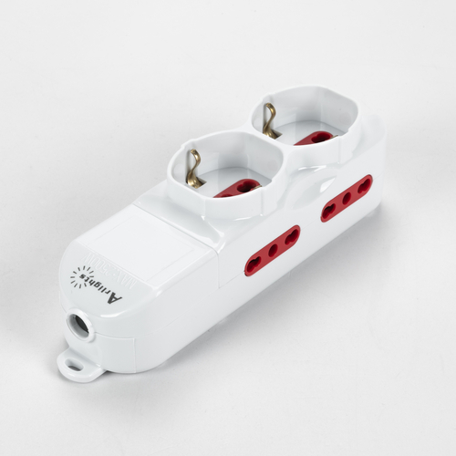 Multipresa Serie Premium · 6 Prese · Senza Cavo di Alimentazione · Bianca