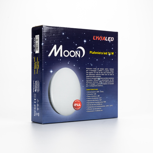 Plafoniera LED · 15W · Tonda · Bianco Caldo · 3000K · IP44