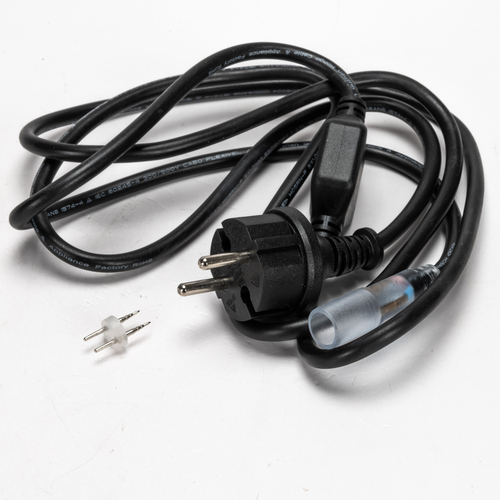 Cavo di Alimentazione in Gomma · Per Tubo LED Luminoso Ø 13 mm 2 vie