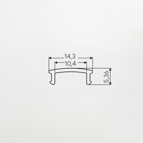 Diffusore L=2M · Trasparente · Per Profili PA.253
