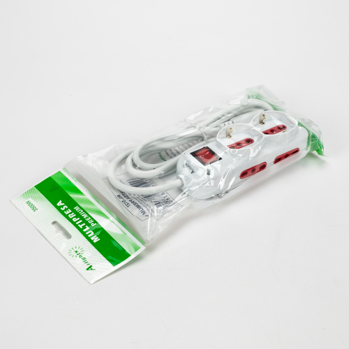 Multipresa Serie Premium · 6 Prese · Interruttore ON/OFF · Lunghezza Cavo 1,5m · Colore Bianco